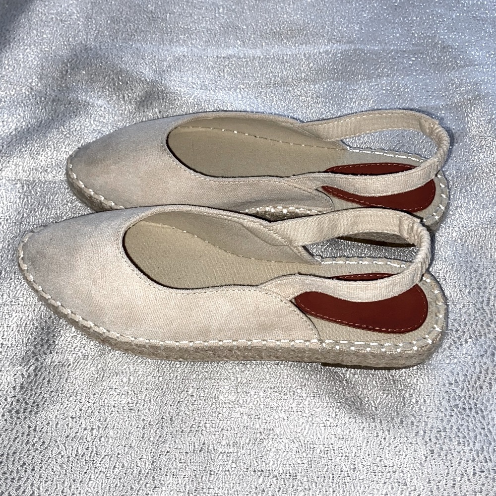 Straw Pointed Beige Tan Sandal Slip-On Shoes